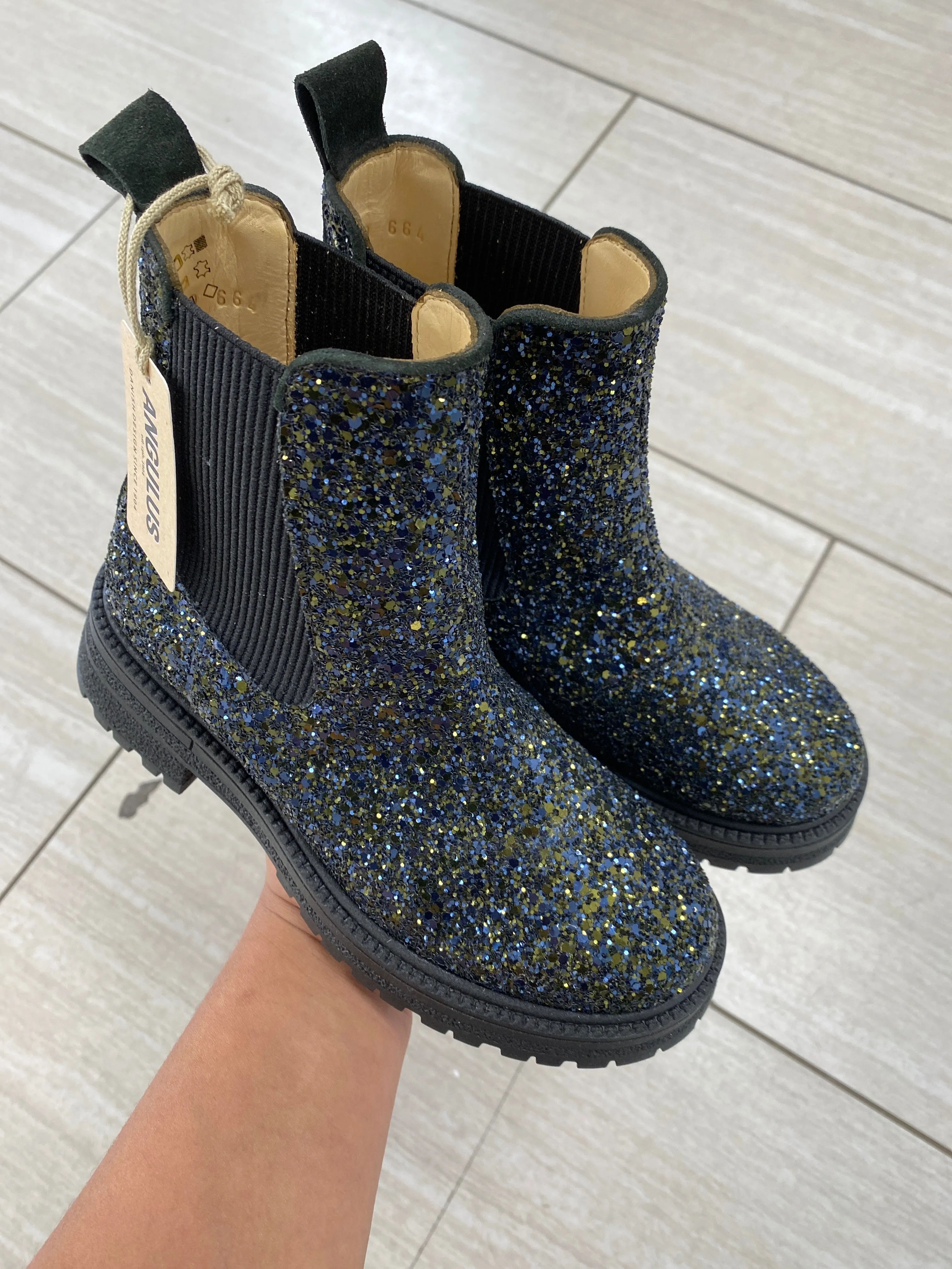 Angulus Teal Glitter Boot