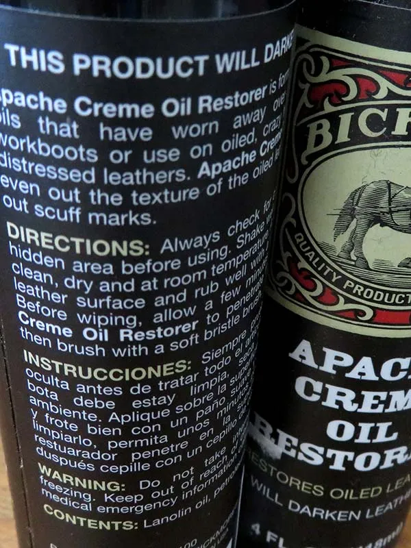 Bickmore BIC10FPR111 Apache Cream Restores Oiled Leather