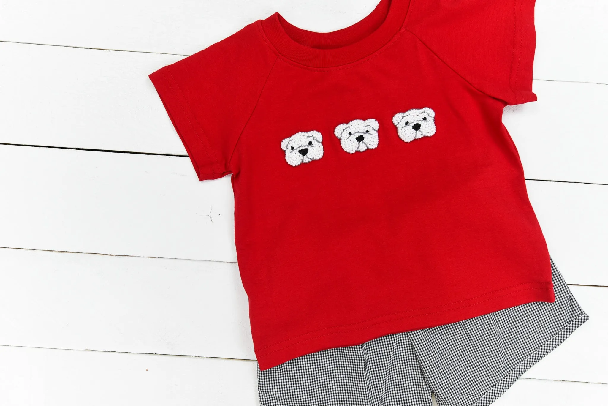 Boys Dawg French Knot Short Set
