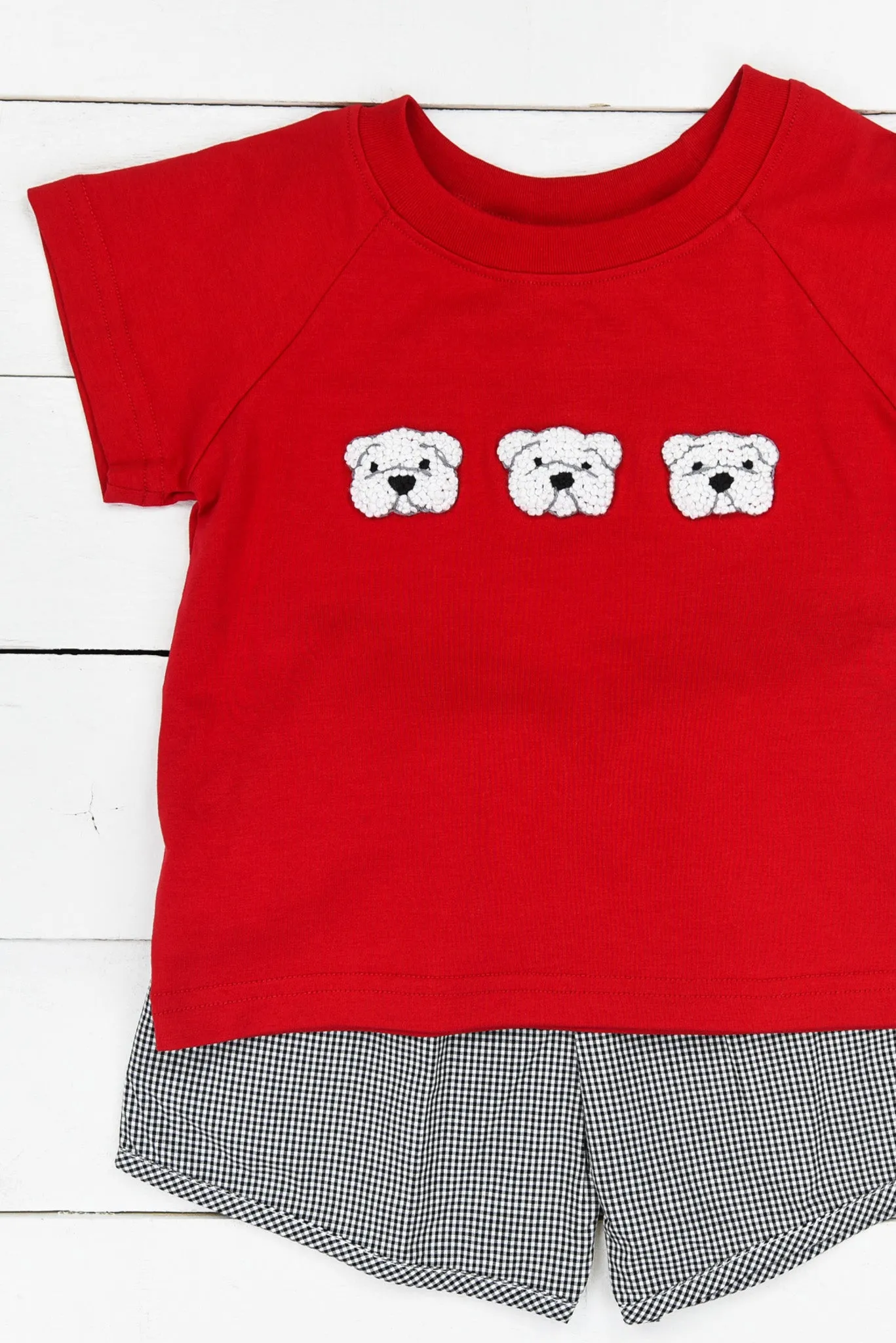 Boys Dawg French Knot Short Set