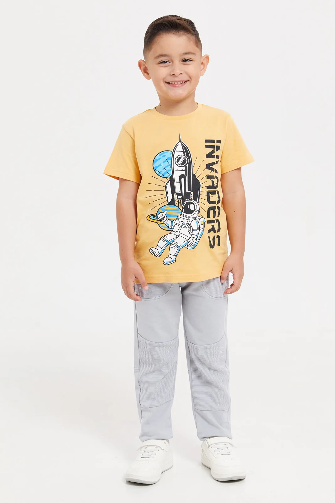 Boys Grey Track Pants