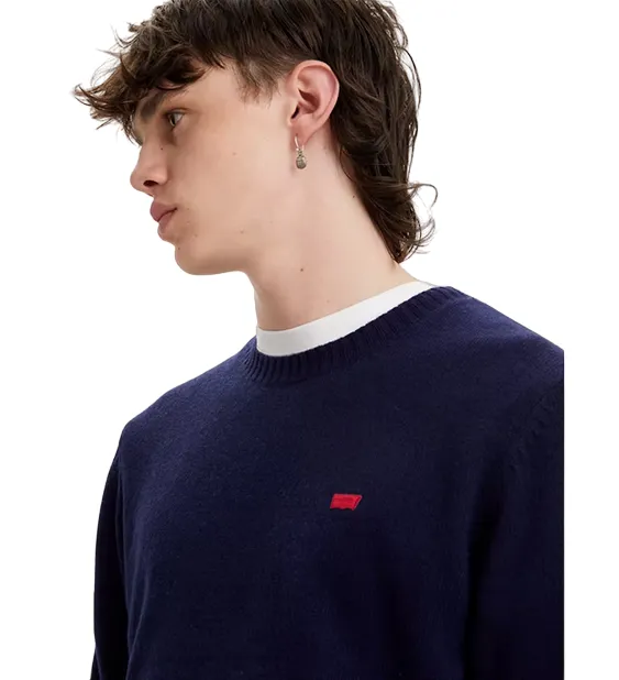 Levi's men's crew neck long sleeve sweater A4320-0001 blue