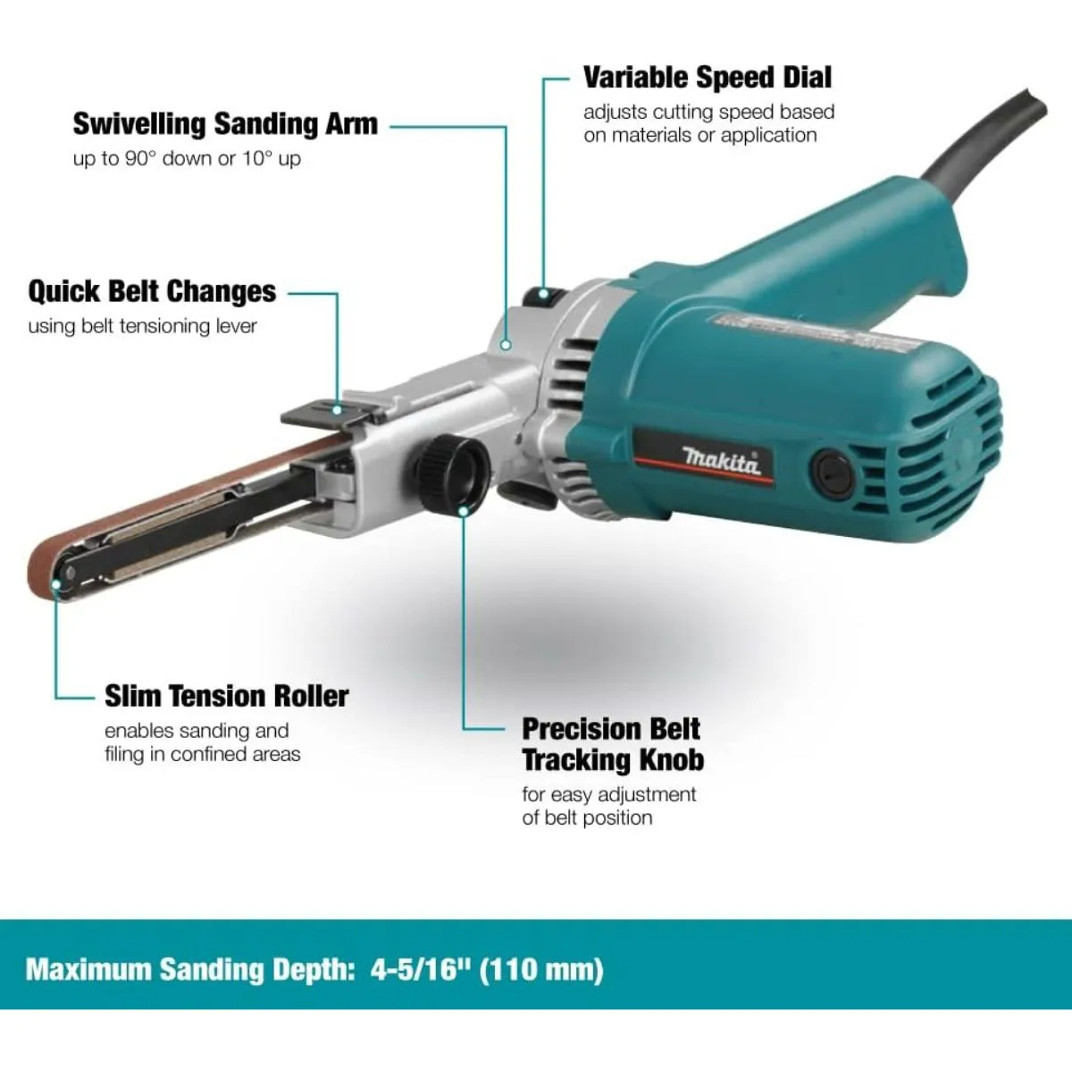 Makita 9032/2 9mm Belt Filing/Finger Sander 240V