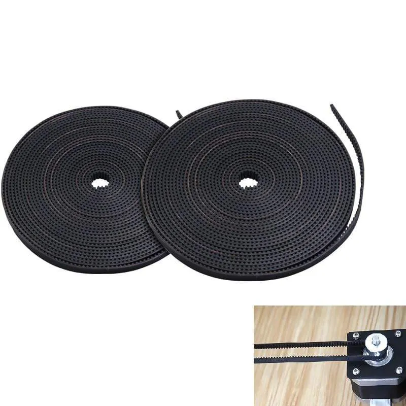 MEGA 5M 2M GT2 Timing Belt 6mm Black Synchronous 2GT Opened End Belt 3D Printer Parts For Kingroon KP3S Creality Ender3