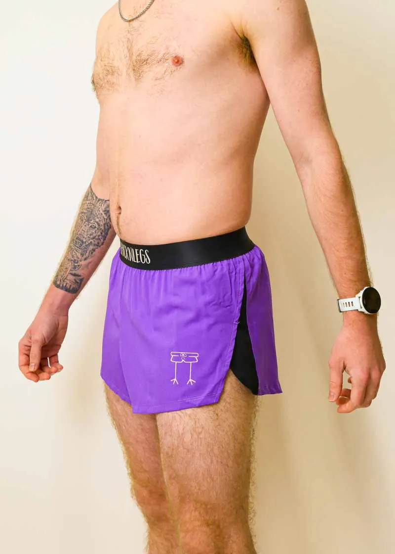 Men's Purple 2" Split Shorts
