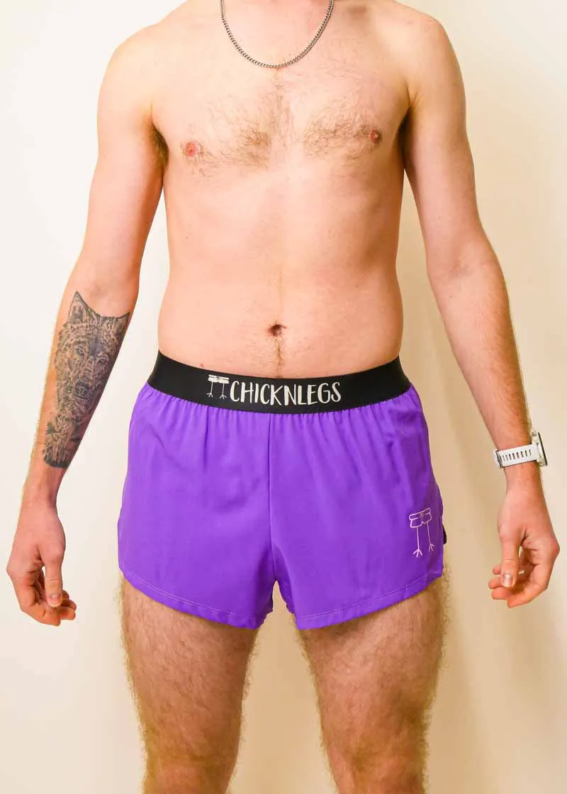 Men's Purple 2" Split Shorts