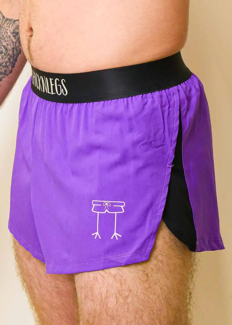 Men's Purple 2" Split Shorts
