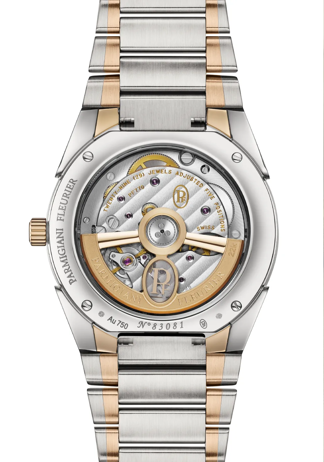 Parmigiani Fleurier Tonda PF Automatic Steel Rose Gold Sand Grey 36mm