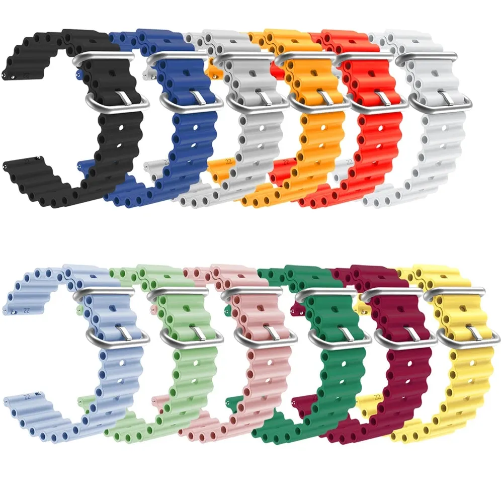 TheHorse 20mm Range compatible Silicone Ocean Bands Watch Straps
