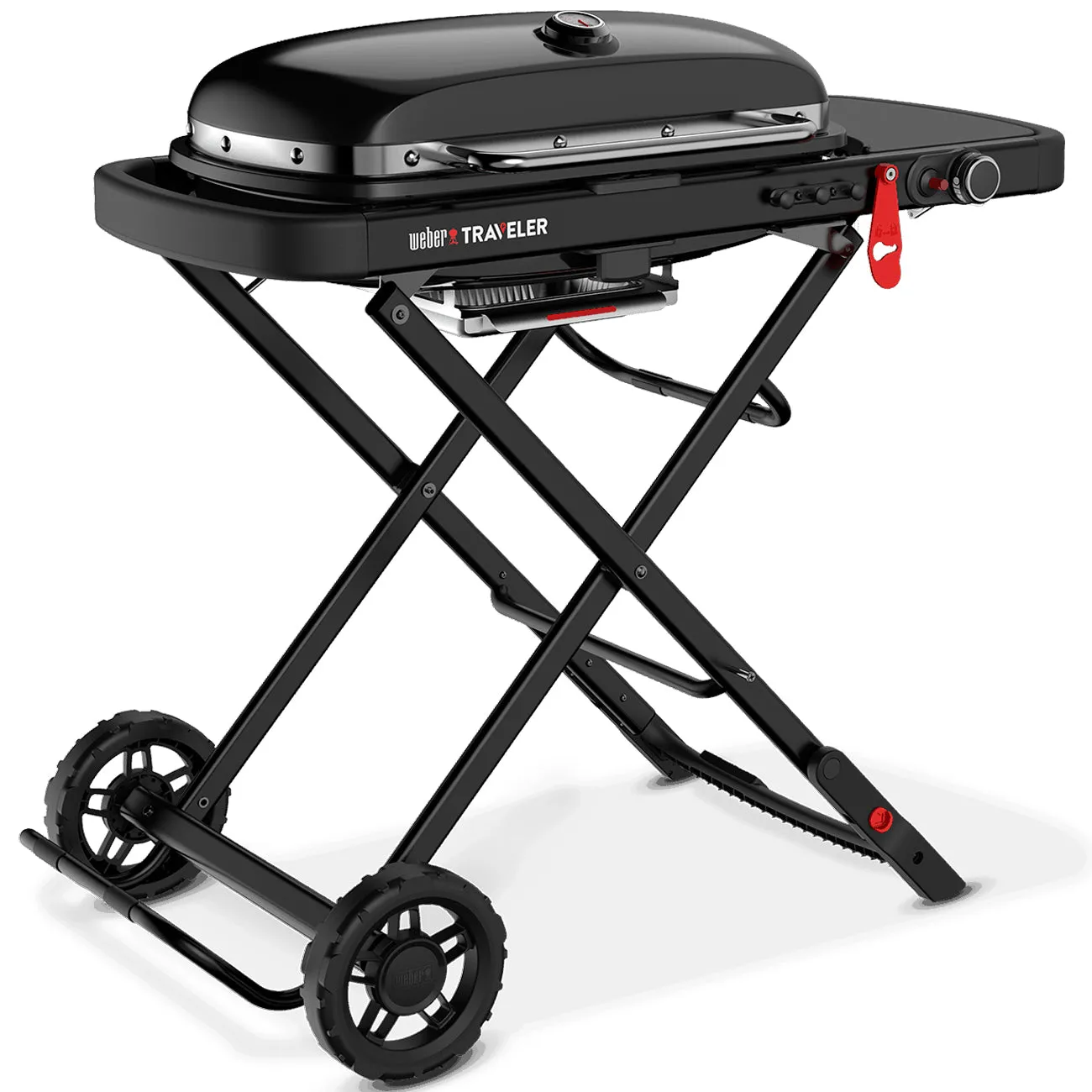 Weber Traveler 'Stealth Edition' Portable Gas Barbecue Bundle